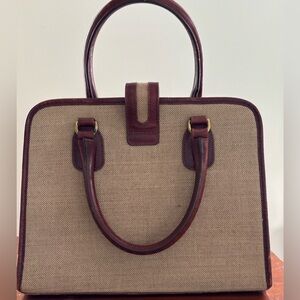 Brahmin Natural Burlap Harbor Collection Doctor Bag